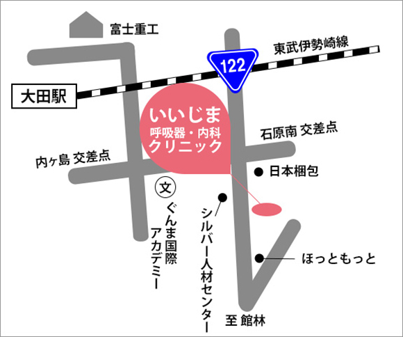 医療法人正恵会 いいじま呼吸器科内科クリニック　周辺地図